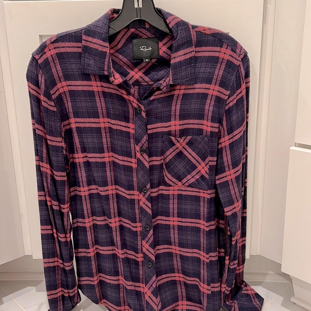 Rails size XS flannel button down shirt